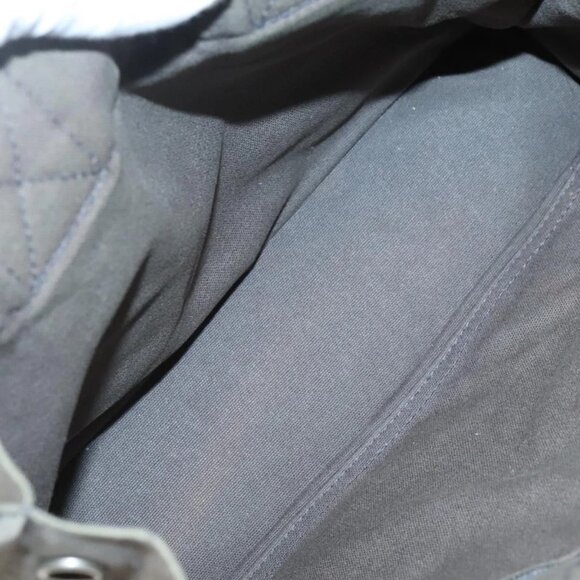 HERMES Fourre Tout PM Hand Bag Canvas Gray Navy Auth 136396 - Picture 12 of 16